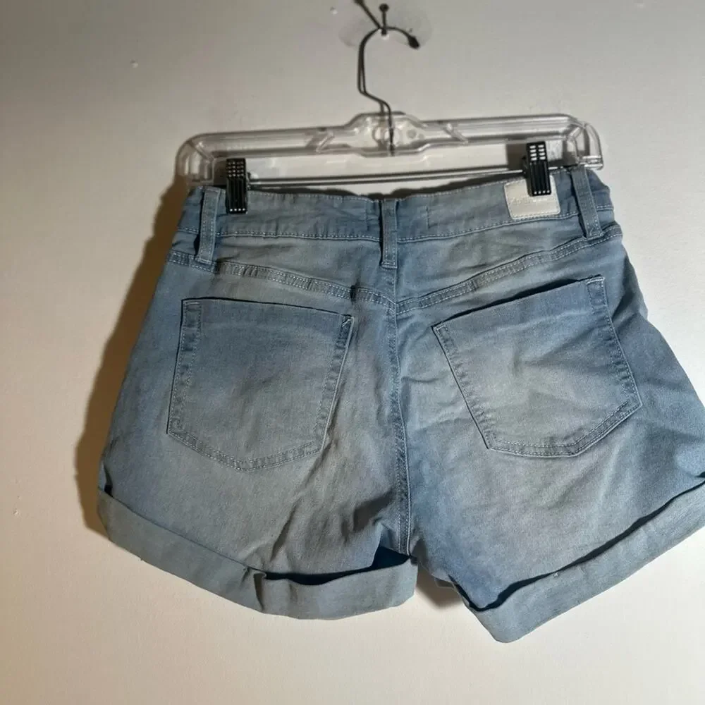 Dollhouse Light Blue Distressed Jean Shorts